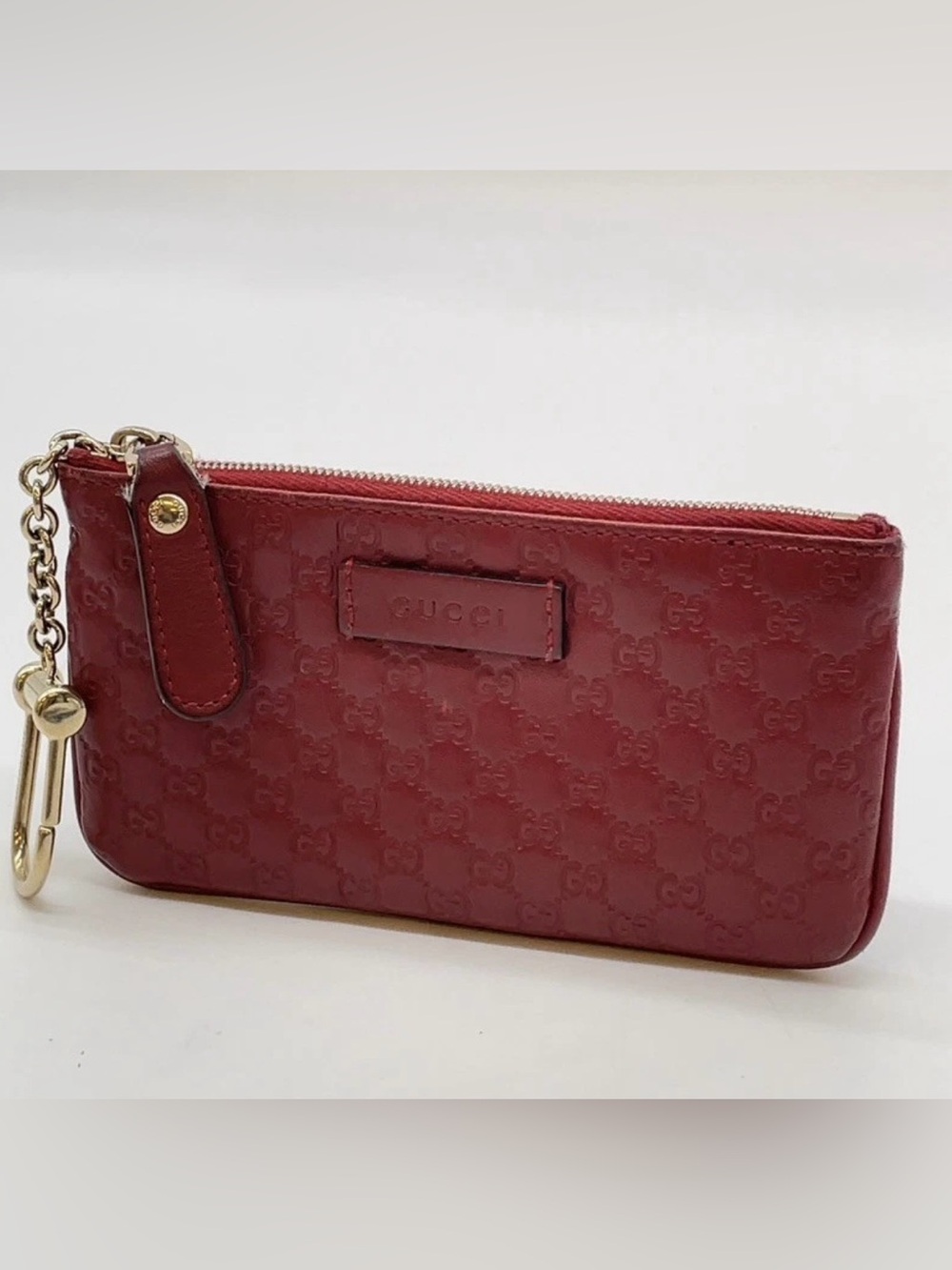 Auth Gucci Micro Guccissima
Leather Red Coin Case - Picture 3 of 12